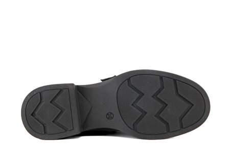 Miss Park Moda 208 k4065 Loafer Siyah Rugan Kadın Günlük Ayakkabı