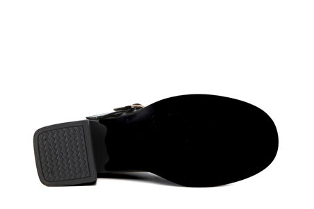 Miss Park Moda 386 k1360 Loafer Siyah Rugan Kadın Günlük Ayakkabı