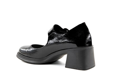 Miss Park Moda 386 k1360 Loafer Siyah Rugan Kadın Günlük Ayakkabı