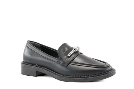 Miss Park Moda 386 k161 Loafer Siyah Kadın Günlük Ayakkabı