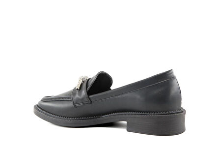 Miss Park Moda 386 k161 Loafer Siyah Kadın Günlük Ayakkabı