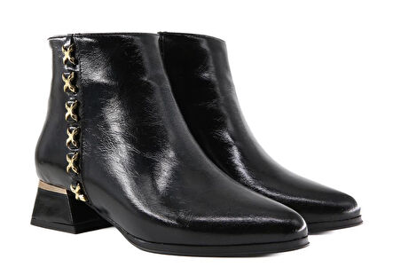 Miss Park Moda 309 k707/1 Siyah Rugan Kadın Bot