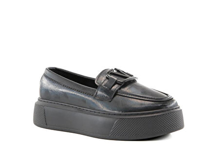 Marka Sesi AE505 Siyah Rugan Kadın Günlük Ayakkabı