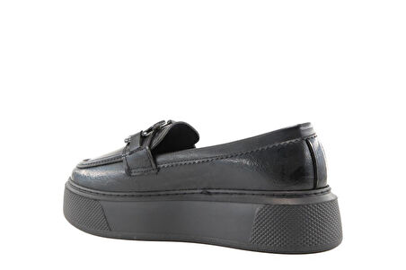 Marka Sesi AE505 Siyah Rugan Kadın Günlük Ayakkabı