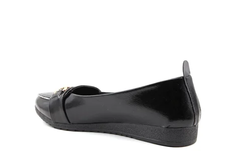Style Star YS3008 Siyah Rugan Kadın Babet