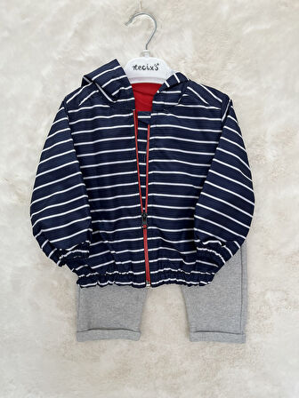 Rock Roll Yağmurluklu Üçlü Takım