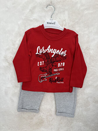 Rock Roll Yağmurluklu Üçlü Takım