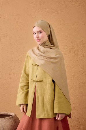 Naia Pamuk Şal Halat Camel