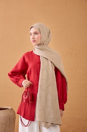 Naia Pamuk Şal Halat Bej