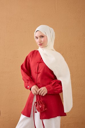 Naia Pamuk Şal Halat Ekru