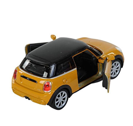 Oyuncak Metal Model Araba 1/36 Çek Bırak Bal Rengi Mini Cooper 