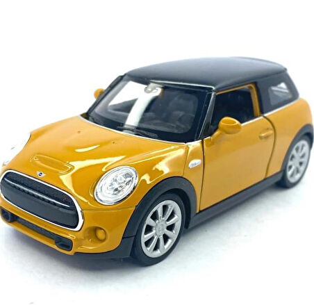 Oyuncak Metal Model Araba 1/36 Çek Bırak Bal Rengi Mini Cooper 