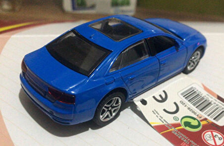 Oyuncak Metal Model Araba Açılır Kapı 1/36 Çek Bırak Mavi Audi 