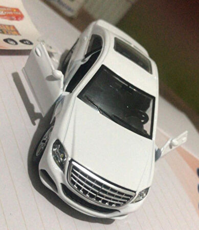 Oyuncak Metal Model Araba Açılır Kapı 1/36 Çek Bırak Beyaz Bentley