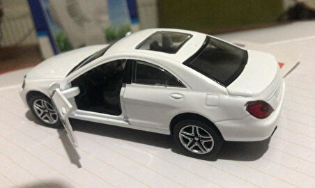Oyuncak Metal Model Araba Açılır Kapı 1/36 Çek Bırak Beyaz Bentley