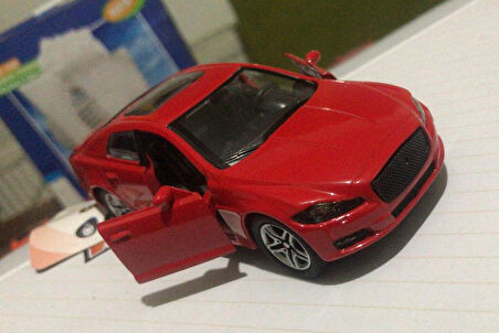 Oyuncak Metal Model Araba Açılır Kapı 1/36 Çek Bırak Kırmızı Mustang
