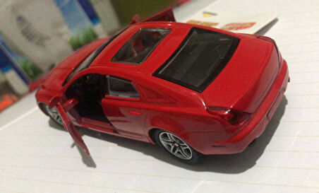 Oyuncak Metal Model Araba Açılır Kapı 1/36 Çek Bırak Kırmızı Mustang