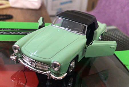 Model Metal Araba 1/36 Çek Bırak 1955 Yeşil Mercedes Benz 190sl