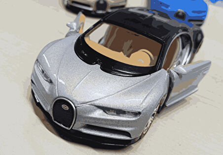 Oyuncak Metal Model Araba 1/36 Çek Bırak Bugatti Chiron Gri