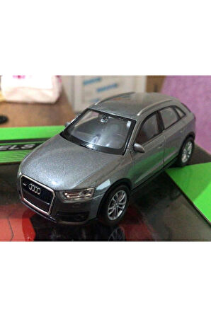 Oyuncak Model Metal Araba 1/36 Çek Bırak Gri Audi Q3 Jeep