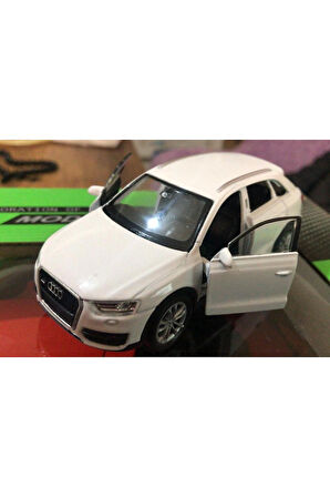 Oyuncak Model Metal Araba 1/36 Çek Bırak Beyaz Audi Q3 Jeep