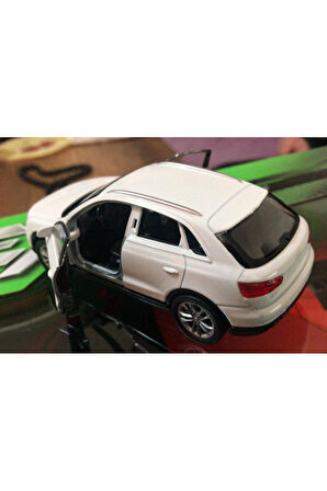 Oyuncak Model Metal Araba 1/36 Çek Bırak Beyaz Audi Q3 Jeep