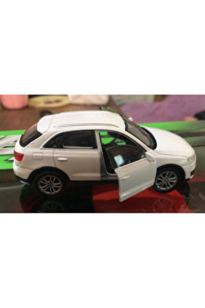 Oyuncak Model Metal Araba 1/36 Çek Bırak Beyaz Audi Q3 Jeep
