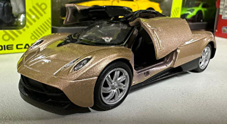 Oyuncak Metal Model Araba 1/36 Çek Bırak Gold Pagani Huayra 