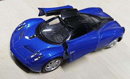 Oyuncak Metal Model Araba 1/36 Çek Bırak Mavi Pagani Huayra 