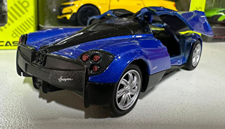 Oyuncak Metal Model Araba 1/36 Çek Bırak Mavi Pagani Huayra 