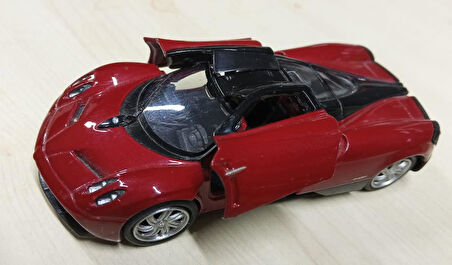 Oyuncak Metal Model Araba 1/36 Çek Bırak Kırmızı Pagani Huayra 