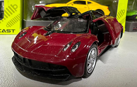 Oyuncak Metal Model Araba 1/36 Çek Bırak Kırmızı Pagani Huayra 