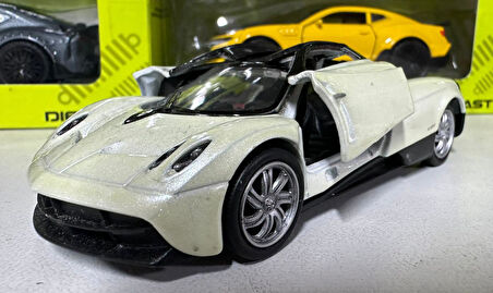 Oyuncak Metal Model Araba 1/36 Çek Bırak Bej Pagani Huayra 