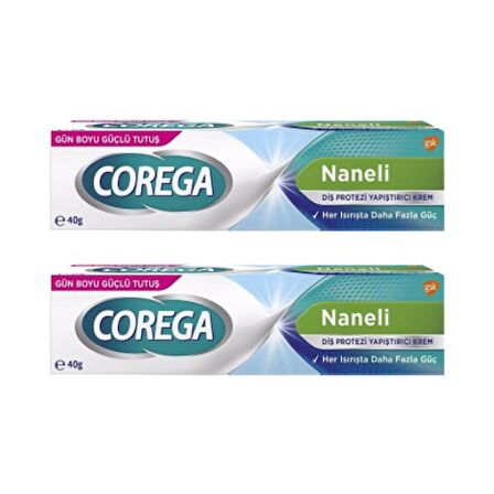 Corega Diş Protezi Yapıştırıcı Krem Naneli 2x40Gr