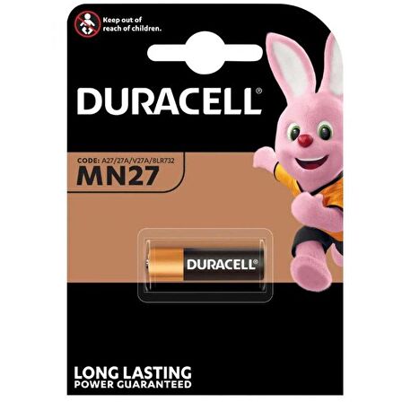 Duracell MN27 A27/27A/V27A/8LR732 12V Alkalin Pil