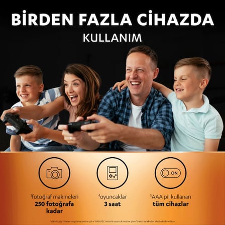 DURACELL ŞARJ EDİLEBİLİR AAA İnce Kalem Pil (6'lı Paket) – 750 mAh