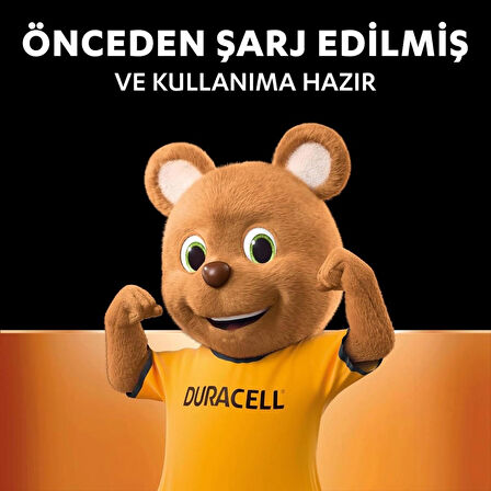 Duracell Şarj Edilebilir AA Kalem Pil (2'li Paket), 2500 mAh NiMH, Önceden Sarj Edilmiş, Şarj Edilebilir Pil