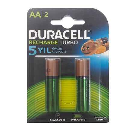 Duracell Şarj Edilebilir Kalem Pil AA 2400 mAh 2'li