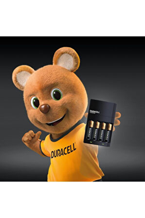 Duracell CEF14 Yüksek Hızlı Pil Şarj Cihazı, 4 saat (1 adet) + Şarj Edilebilir AA ve AAA Pil (2'şer adet)