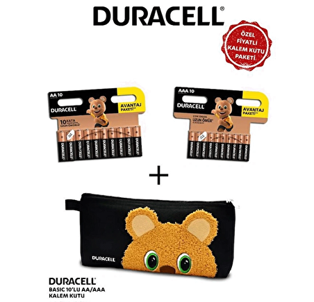 Duracell Basic 10'lu AA + AAA pil ve Kalem Kutu Paketi