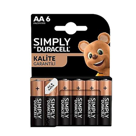 Duracell Simply 6'lı Kalem Pil