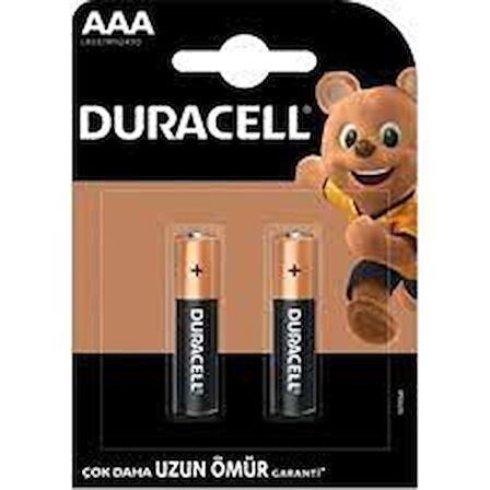 Duracell İnce Kalem Pil AAA 2 Li