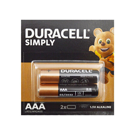 Duracell Simply Alkalin AAA İnce Pil 20 li