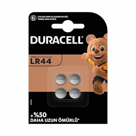 Duracell Lityum Düğme Pil 3 V 4 Lü Lr44