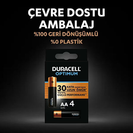 Duracell Optimum AA Alkalin Pil, 1,5 V LR6 MN1500, 16’lı paket