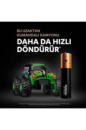 Duracell Optimum AA Alkalin Pil, 1,5 V LR6 MN1500, 8’li paket ve Led Işık