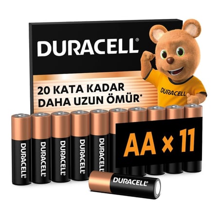 DURACELL BASIC AA Alkalin Kalem Pil (11'li Paket) – 1,5V