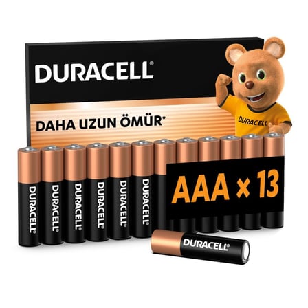 Duracell Basic Aaa İ̇Nce Alkalin Kalem Pil (13'Lü Paket) – 1,5V