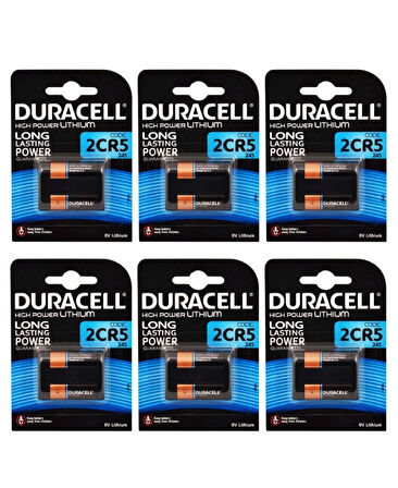 Duracell Pil Ultra Lityum Pil 2CR5 / 245 6 Volt 6 Paket