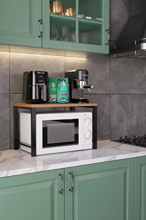 Steel Desing Mutfak Organizeri, Mikrodalga Dolabı , Tezgah Üstü Raflı Fırın Standı, Çay ,Kahve ,Baharatlık Standı